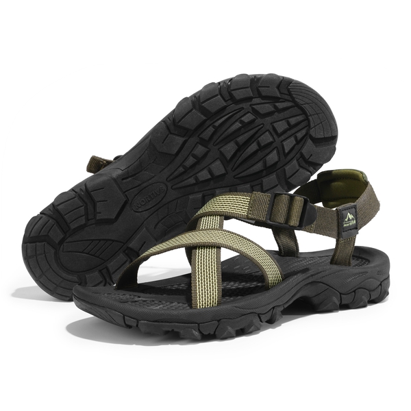 Men's Open Toe Athletic Sport Sandals - ARMY GREEN - 4
